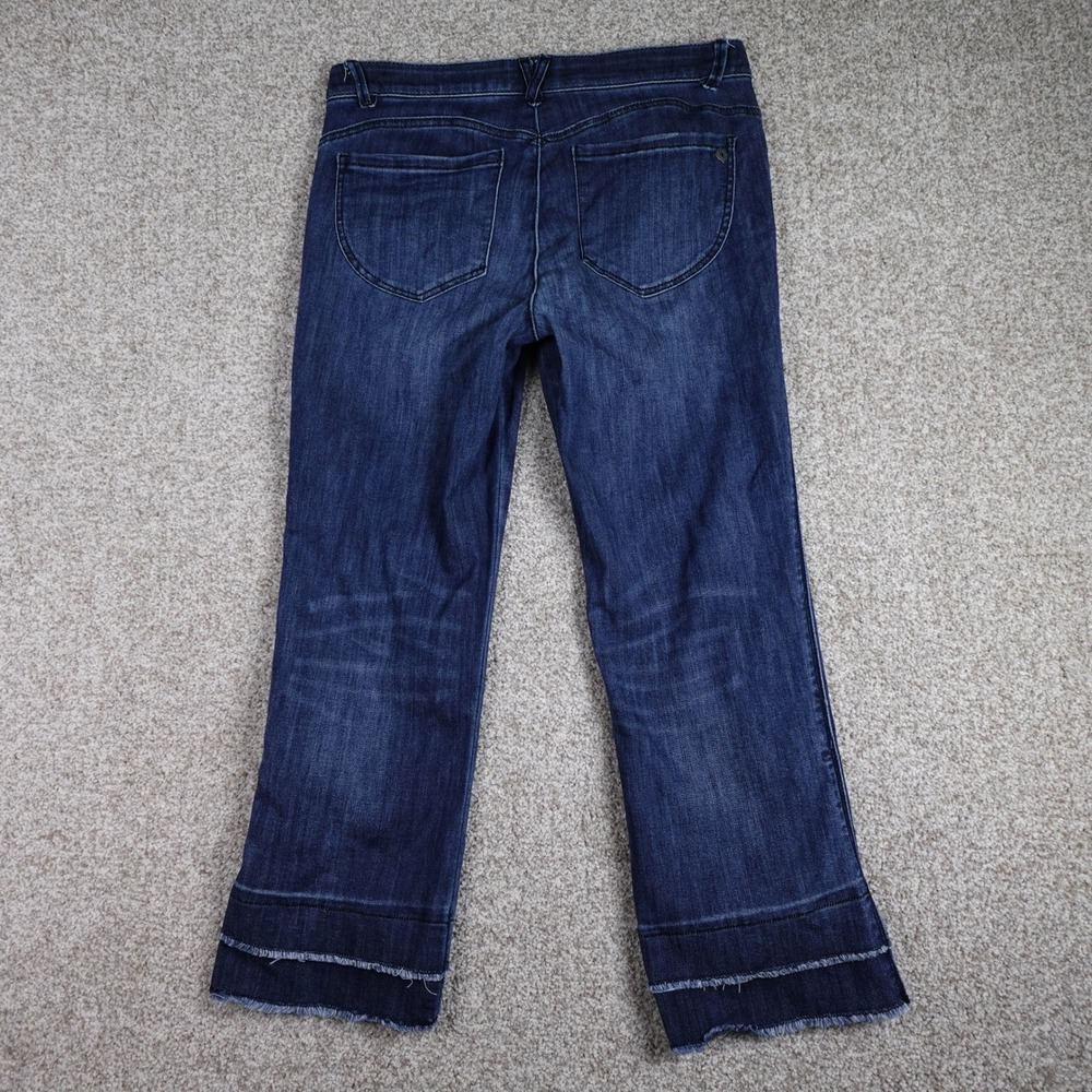 Democracy Ab Technology Mid-Rise Straight Frayed Hem Jeans Size 12 - Picture 5 of 9